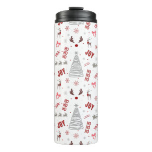 Termo Festive Christmas – Santa, Reindeer & Joy Design