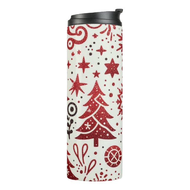 Termo Festive Glitter Christmas Thermal Tumbler  (Rotado hacia la izquierda)