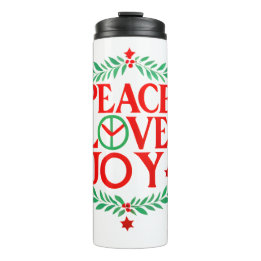 Termo Festividad de Navidades de Peace Love Joy