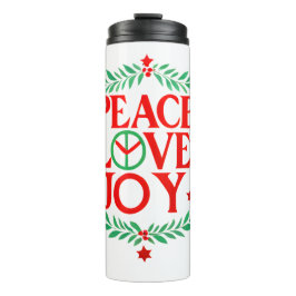 Termo Festividad de Navidades de Peace Love Joy