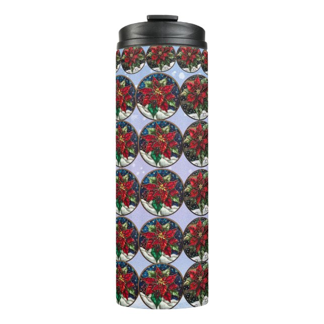 Termo Festividad de Poinsettia Wonderland Travel Mug (Anverso)