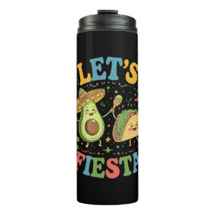 Termo Fiesta Aguacate y Tacos Cinco De Mayo