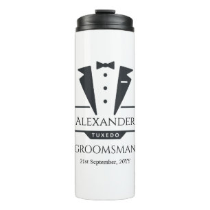Termo Fiesta de bodas Tuxedo Regalos Groomsman