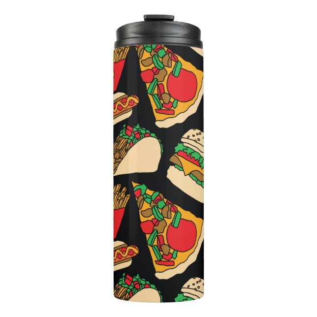 Termo Fiesta de comida rápida: aislamiento de patrones d (Anverso)