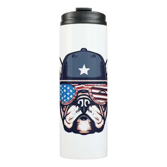 Termo Fiesta de fin de semana de Bulldog francés 4 de ju (Anverso)