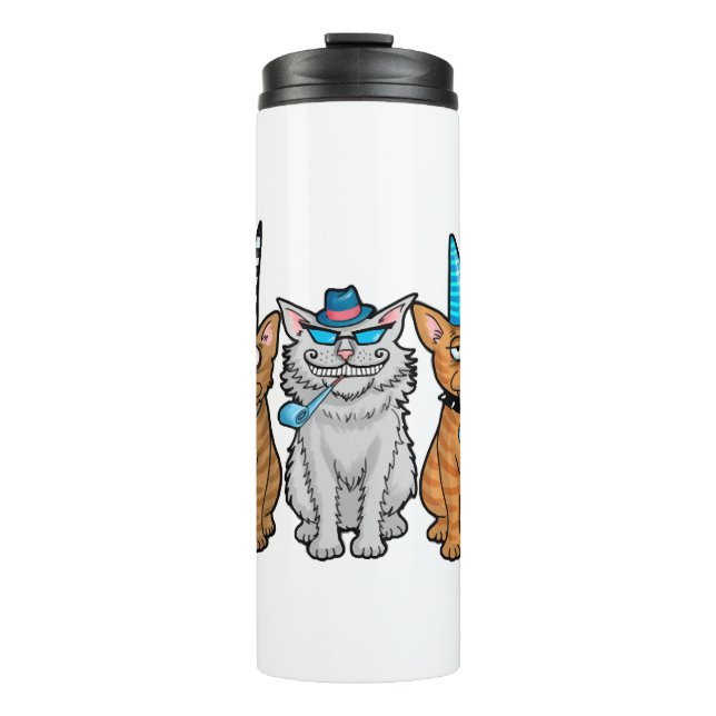 Termo Fiesta de gatos (Anverso)