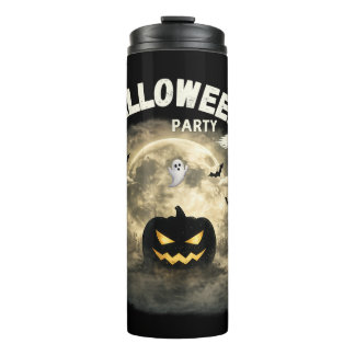 Termo Fiesta de Halloween Luna Calabaza Fantasma Vintage