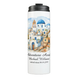 Termo Fiesta de Jubilación Colorful Greece Village Ocean