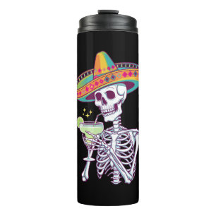 Termo Fiesta de Margarita del Esqueleto Mexicano Cinco D
