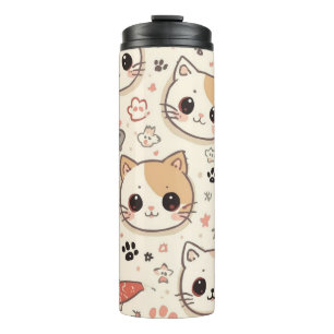Termo Fiesta de patrón de gatito simple de gato mascota