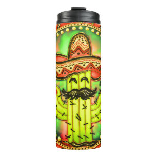 Termo Fiesta mexicana Cinco de Mayo Sombrero Gorra Verde