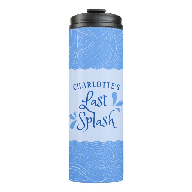 Termo Fiesta personalizada de soltero "Last Splash" (Anverso)