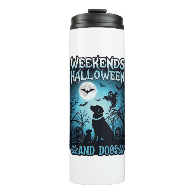 Termo Fin de semana Halloween Perros Fantasma Luna llena (Anverso)