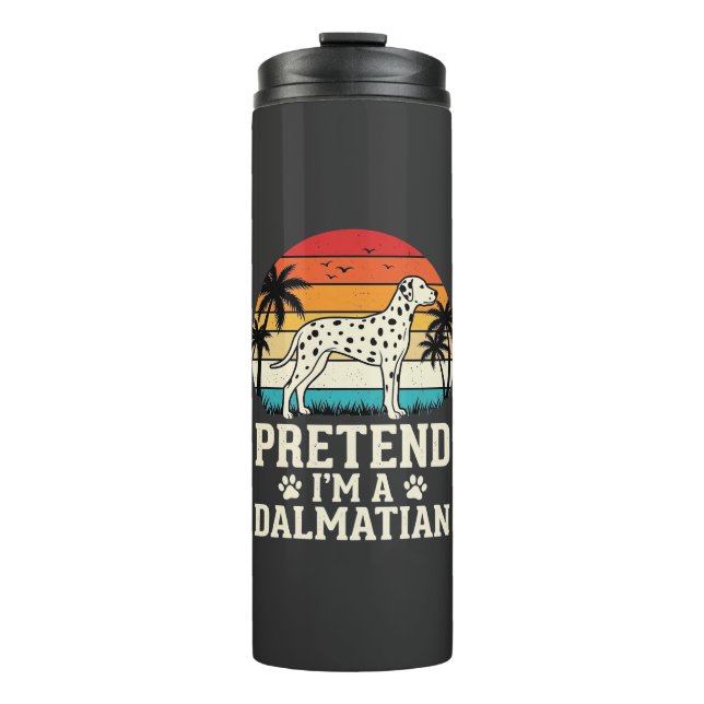 Termo Finge que soy un perro retro dálmata (Anverso)