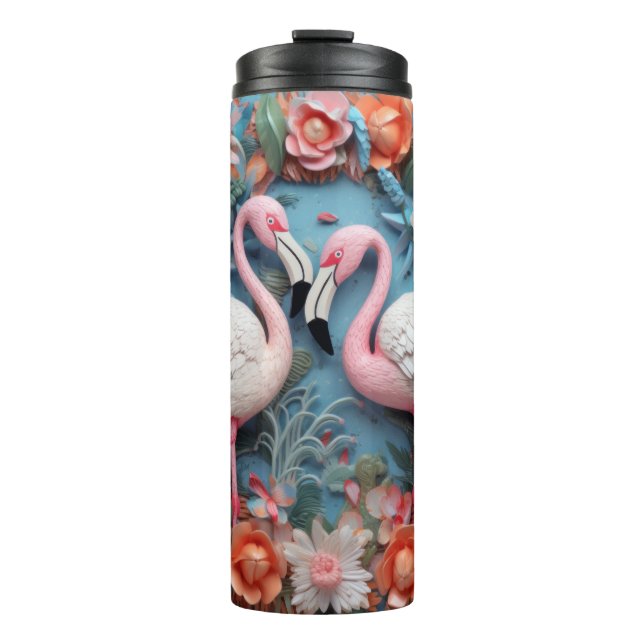 Termo Flamenco 3D con flores (Anverso)