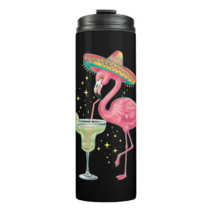 Termo Flamenco bebiendo Margarita Divertido Poncho Mexic