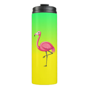 Termo Flamenco Rosa en Estilo de Dibujos Animados