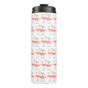 Termo Flamencos rosados Aves tropicales acuarela Cueva P