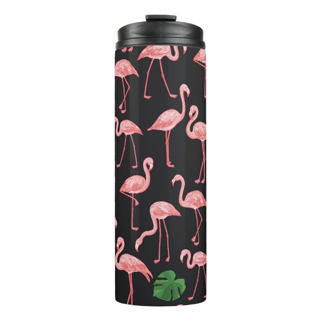 Termo Flamingo Elegance: Vieja Monstera Fusión. (Anverso)