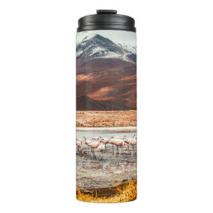 TERMO FLAMINGOS EN EL CUERPO DEL AGUA