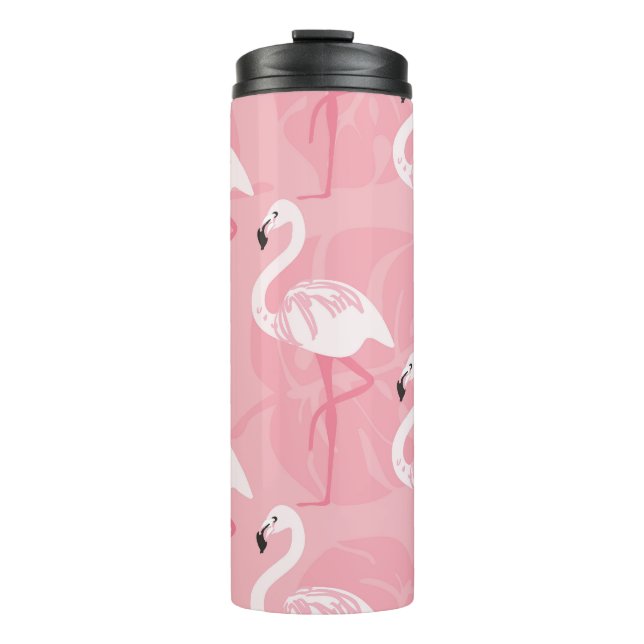 Termo Flamingos rosados: ilustracion vintage sin costura (Anverso)