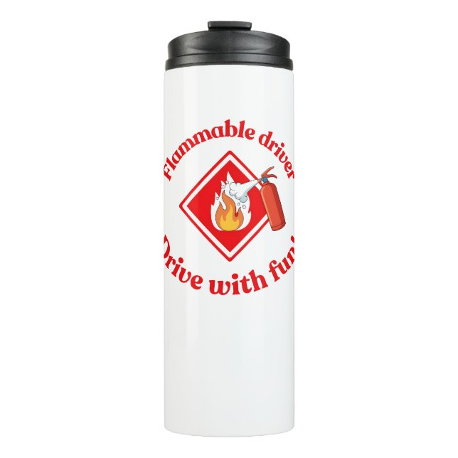 Termo Flammable Driver Trucker Gift | Funny ADR Hazmat (Anverso)
