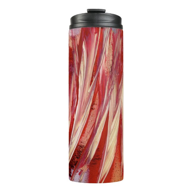 Termo Fleco de pluma fucsia (Anverso)