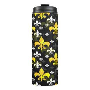 Termo Fleur Blanco Amarillo De Lis