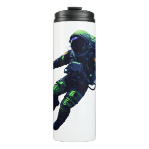 Termo Floating Astronaut in Space Suit Illustration