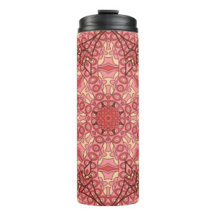 Termo Flor abstracta mandala patrón étnico sin fisuras