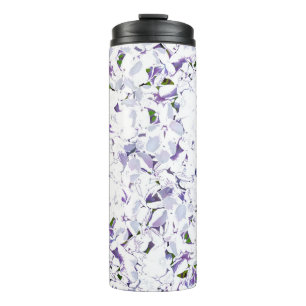 Termo Flor acuarela ramo de hortensias.