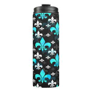 Termo Flor blanca azul de Lis