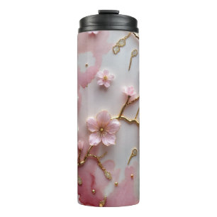 Termo Flor de cerezo rosa - vibraciones de primavera