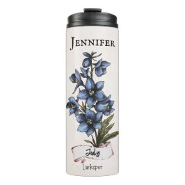 Termo Flor de cumpleaños de julio