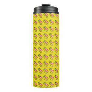 Termo  Flor de Flamenco Rosa de Primavera Verano 