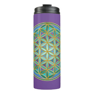 Termo FLOR DE LA VIDA - Diseño de Geometría Sagrada 1