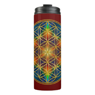 Termo FLOR DE LA VIDA - Flor fractal 1