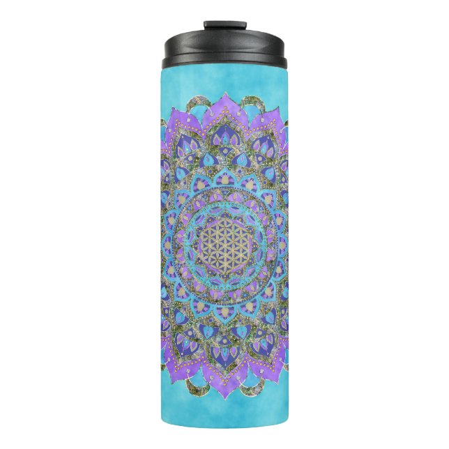 Termo Flor de la Vida - Mandala Estilo India 2 (Anverso)