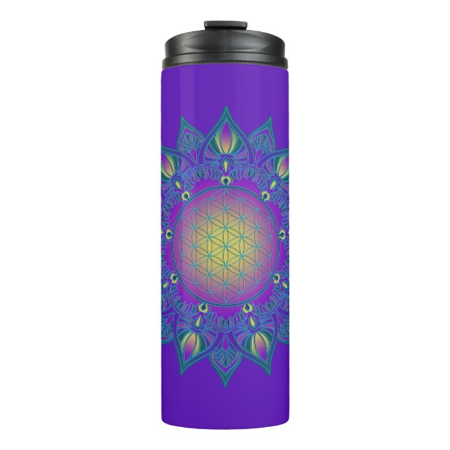 Termo Flor de la Vida - Mandala Indio 3 (Anverso)