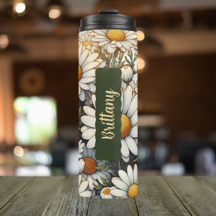 Termo Flor de mes de nacimiento abril personalizada 16 o