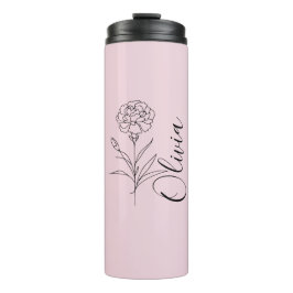 Termo Flor de natalidad personalizada en enero de carnac