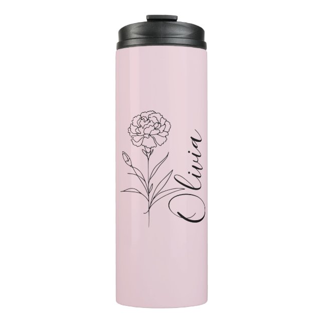 Termo Flor de natalidad personalizada en enero de carnac (Anverso)