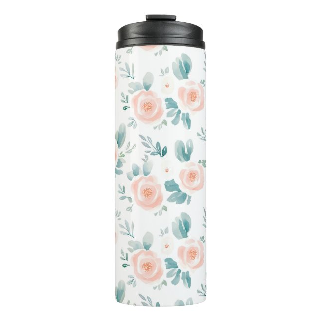 Termo Flor de primavera de Peach Peonies (Anverso)