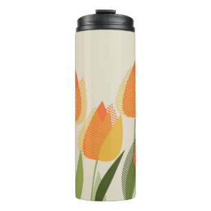 Termo Flor de tulipán amarillo