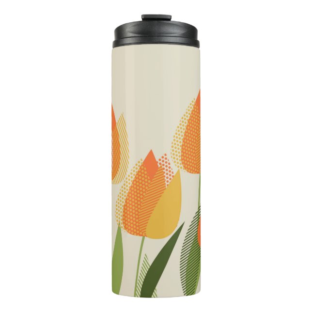 Termo Flor de tulipán amarillo (Anverso)