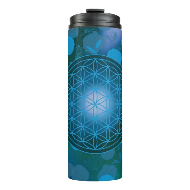 Termo flor de vida, chakra, zen, geométrica sagrada, (Anverso)