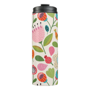Termo Flor folclórica vintage