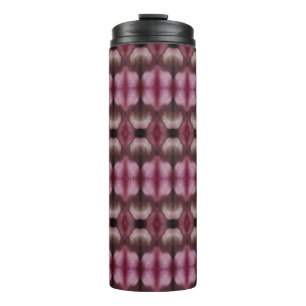 Termo Flor magenta Ikat Zen Niebla