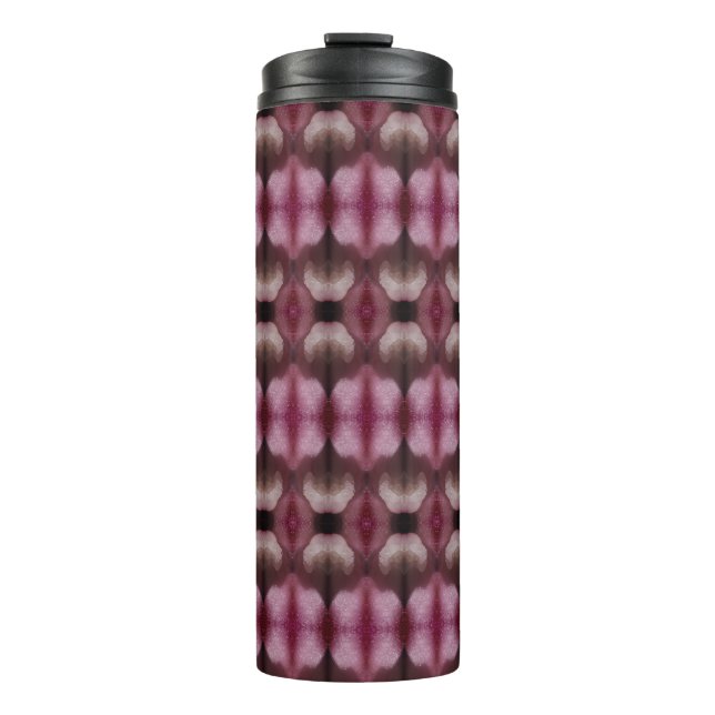 Termo Flor magenta Ikat Zen Niebla (Anverso)