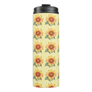 Termo Flor naranja